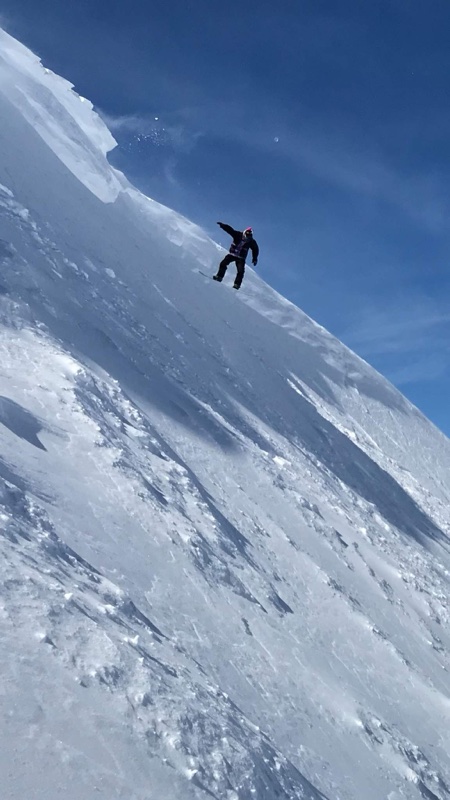 Ben Fishman snowboarding