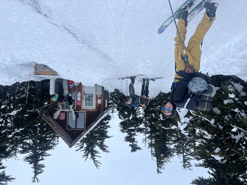 Josh Schneider skiing