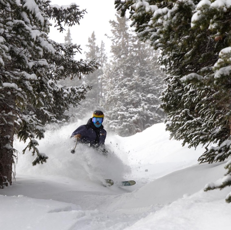 Sam Yanis skiing at Loveland